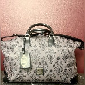 Disney World Dooney & Bourke Haunted Mansion Weekender Duffle Bag Tote NWOT